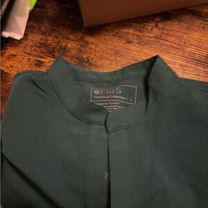 Figs Forest Green Rafaela Short Sleeve Top